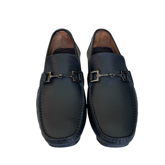 Bruno Magli Monza Men's Leather Slip On Drivers Black Size 8.5 Medium - Picture 1 of 7